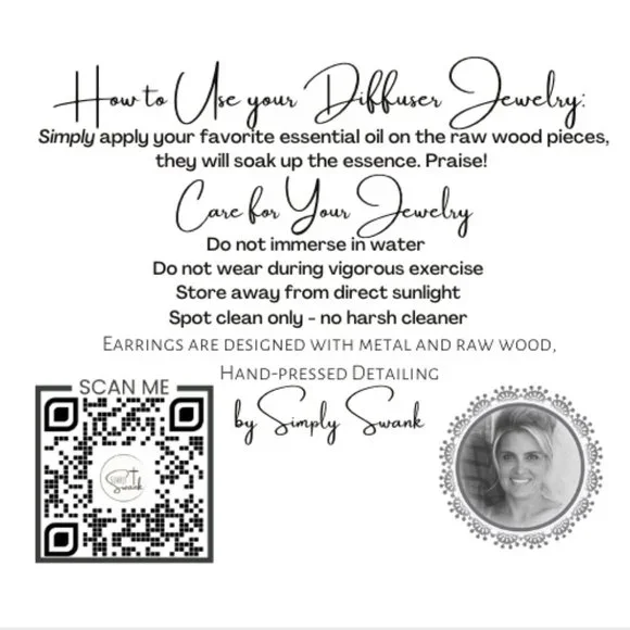 Simply Swank Signature Earrings: Essential Oil Diffuser Jewelry - Picture 3 of 5